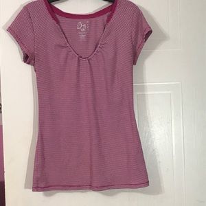 Stripes Short Sleeve Tops Shirt / Size: XS